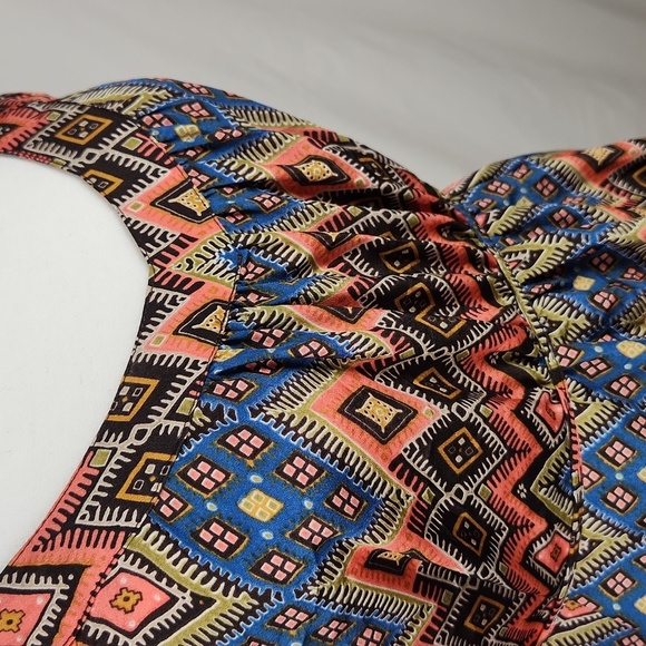 Geometric Sleeveless Sundress Mini Length - Picture 3 of 5